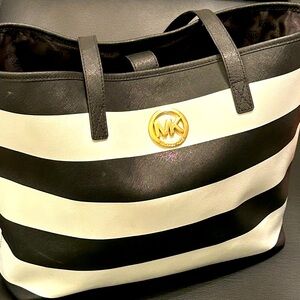 Michael Kors Large Black and White Tote